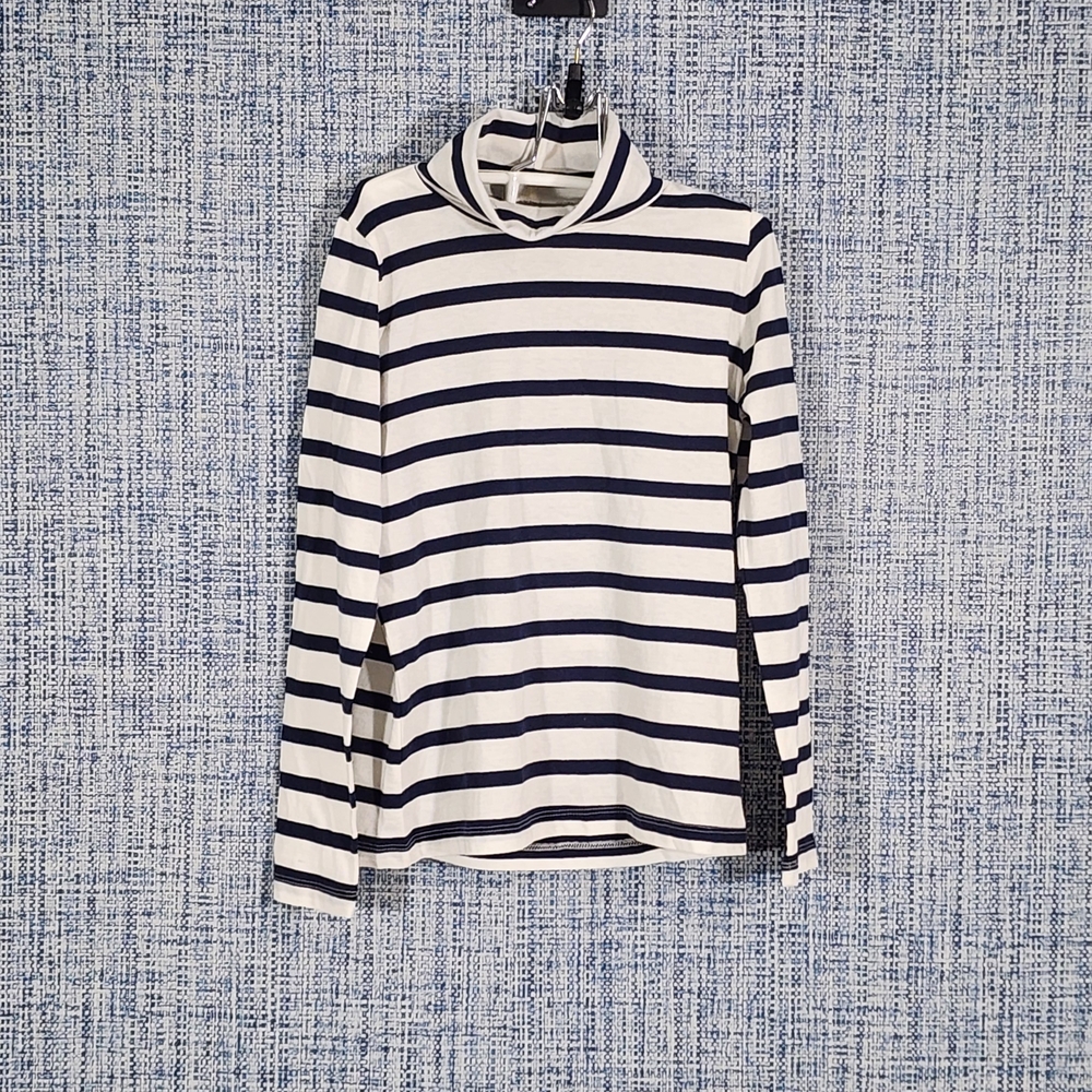 Crewcuts Navy and White Striped Long Sleeve Top Size 8